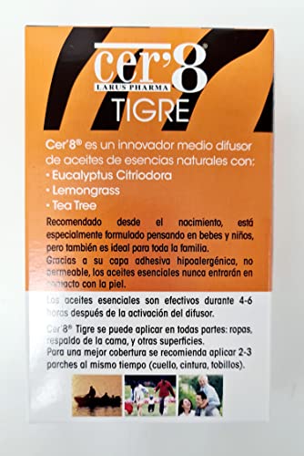 Detalle 2 de Cer8 Parches Antimosquitos Tigre 24 Uds de Cer 8