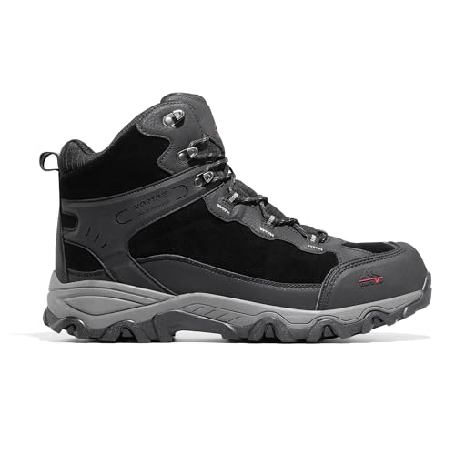 Detalle de NORTIV 8 Men's Waterproof Lightweight Walking Boots — Black, Size 9