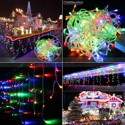 Detalle de Toodour JT-EL/FC300V0200 Multicolor LED Icicle Lights, 360 LEDs, 8 Modes