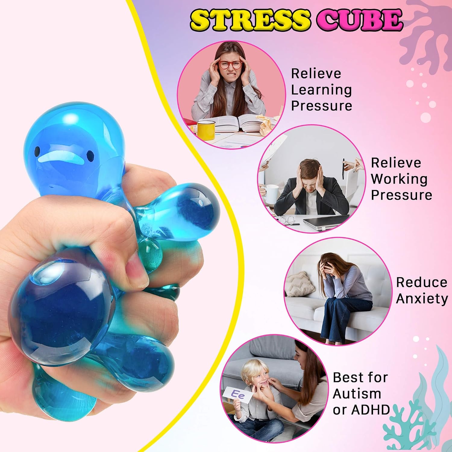 Thumbnail 4 de Stress Cube Squishy 2.36" toy