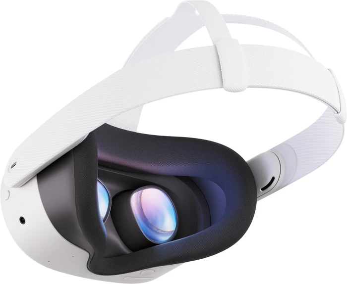 Detalle de Meta Quest 3S (128 GB) mit BlueBuilt PC Link-Kabel – VR-Headset für Mixed Reality & PC-Streaming