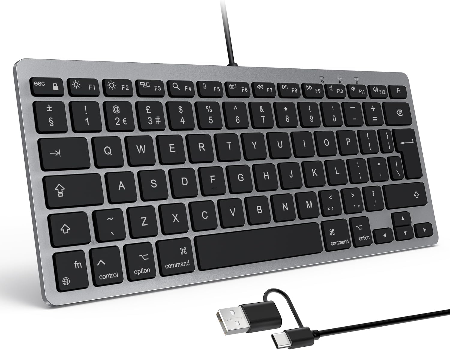 Detalle de OMOTON Wired Keyboard for Mac QWERTY UK