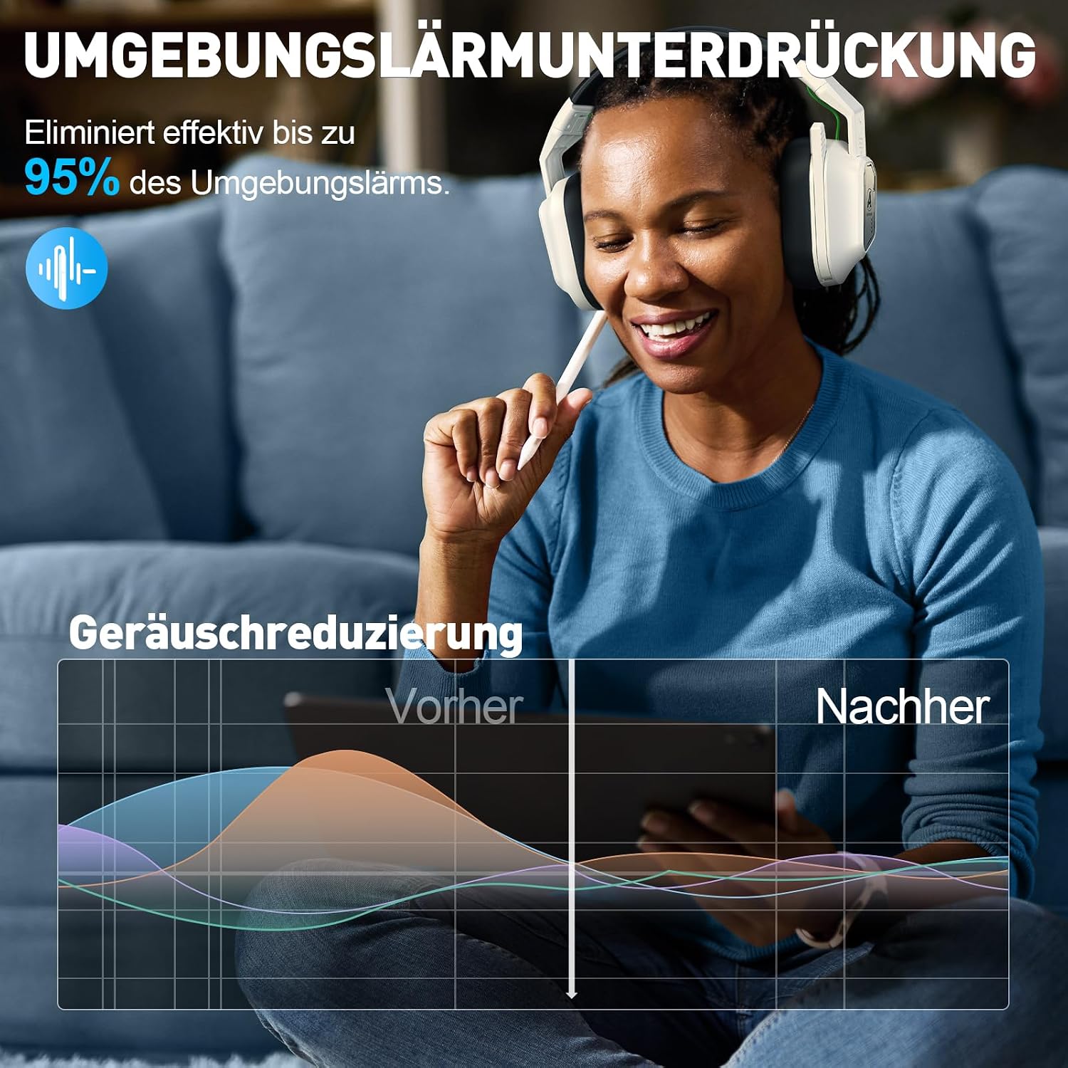 Thumbnail 6 de Awinnasey PH4 Gaming-Headset 50 mm