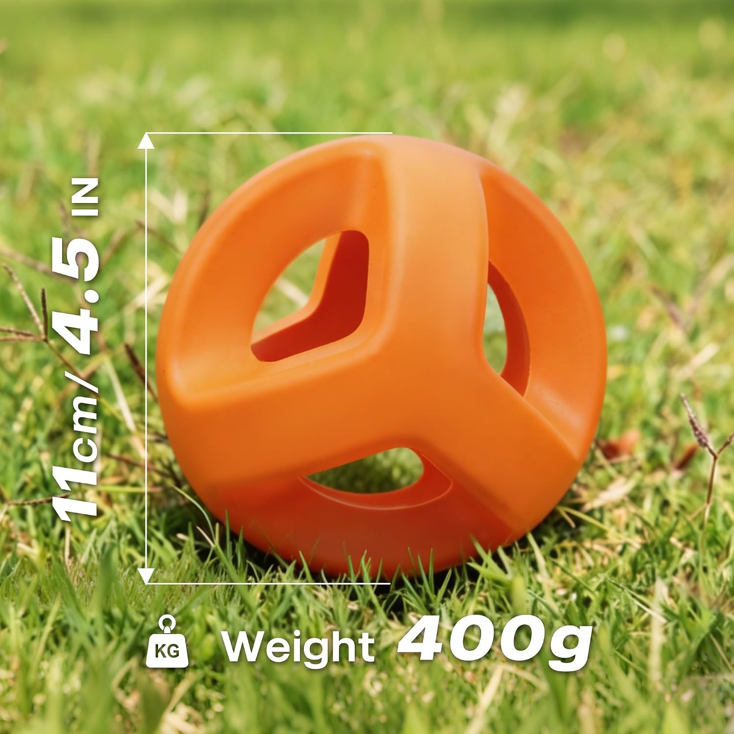 Detalle 2 de Fida Natural Rubber Dog Toy Ball for Large Dogs: 11 cm, 400 g