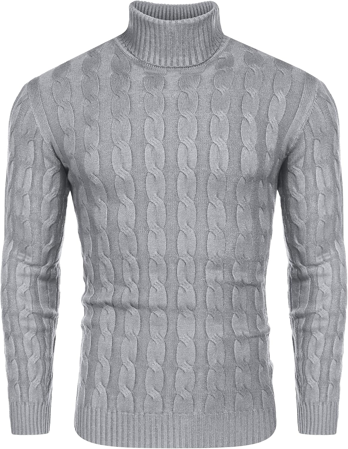 Thumbnail 6 de COOFANDY Pull homme col roulé à manches longues en maille – pull basique