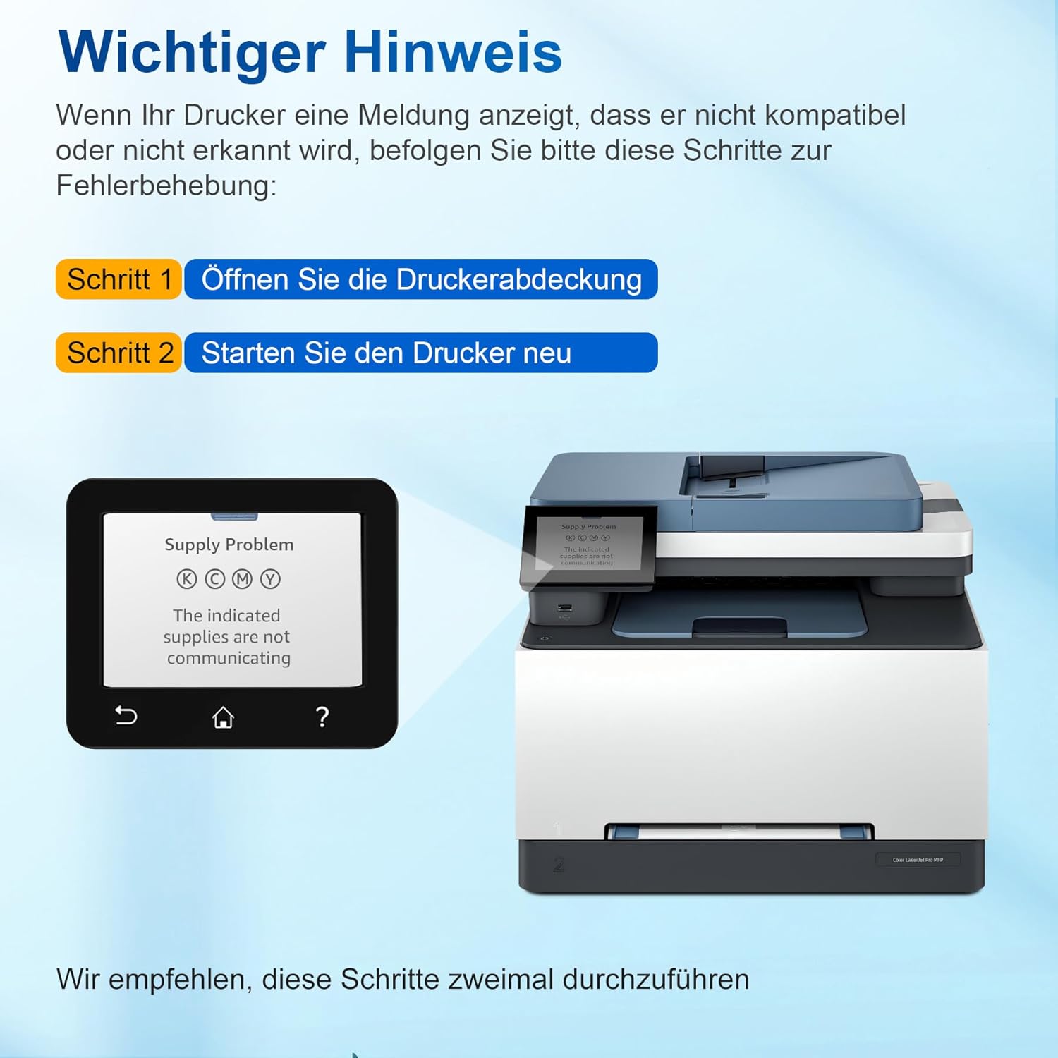 Thumbnail 6 de 219A Toner mit Chip – kompatibel mit HP Color LaserJet Pro MFP 3302/3202 Serie (4‑Pack) Schwarz, Cyan, Gelb, Magenta