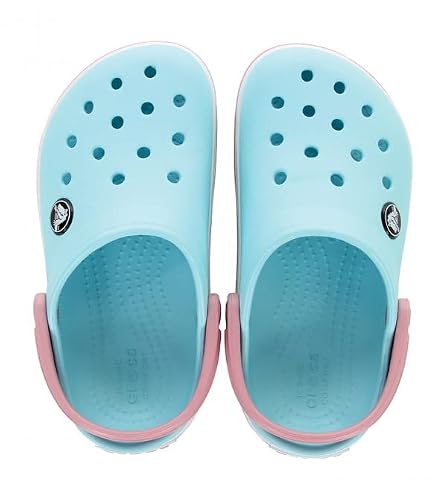 Detalle de Crocs Unisex Kinder Crocband Clog K Clog, Ice Blue/White – Größe 28/29 EU