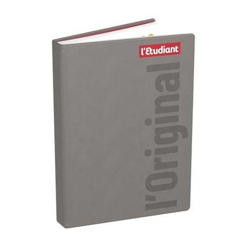 Detalle de L'ETUDIANT ORIGINAL TAUPE Agenda Scolaire 2026-2027 — 1 jour par page, couverture moulée taupe, 15x21 cm