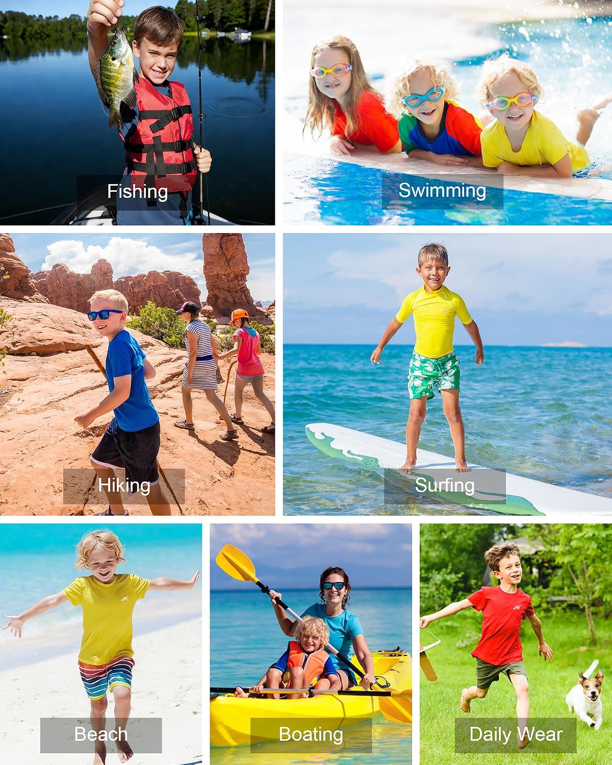 Detalle 1 de Nukuvara Boys' Swim Shirt UPF 50+