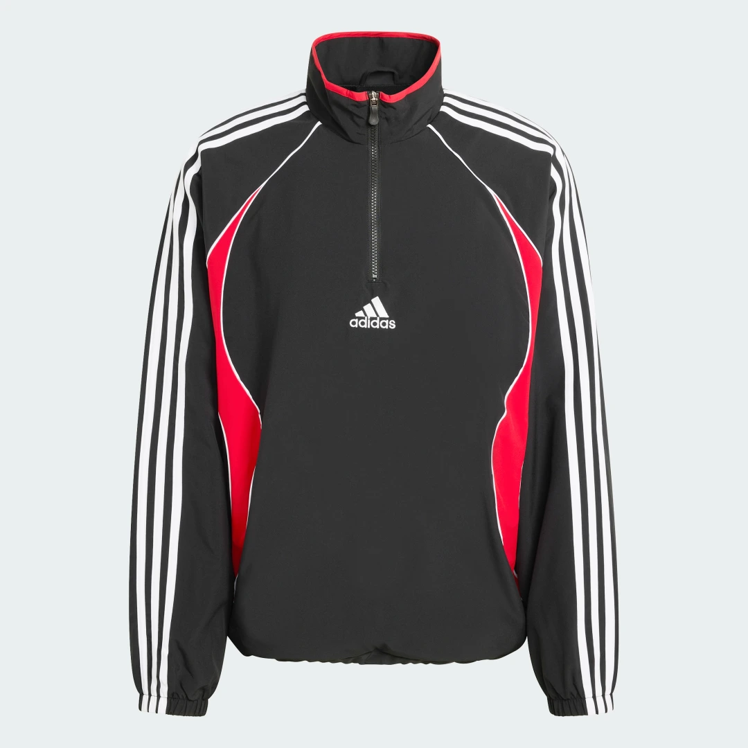 Detalle 2 de SUDADERA CON CREMALLERA HASTA EL PECHO TEAMGEIST de Adidas — color negro