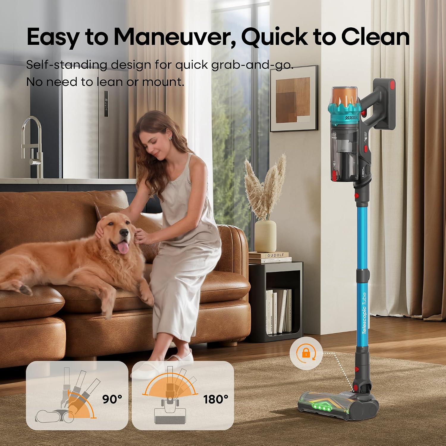Thumbnail 5 de ElecKeys Cordless Vacuum Cleaner: 600W, 50KPa Suction, 70-Minute Runtime