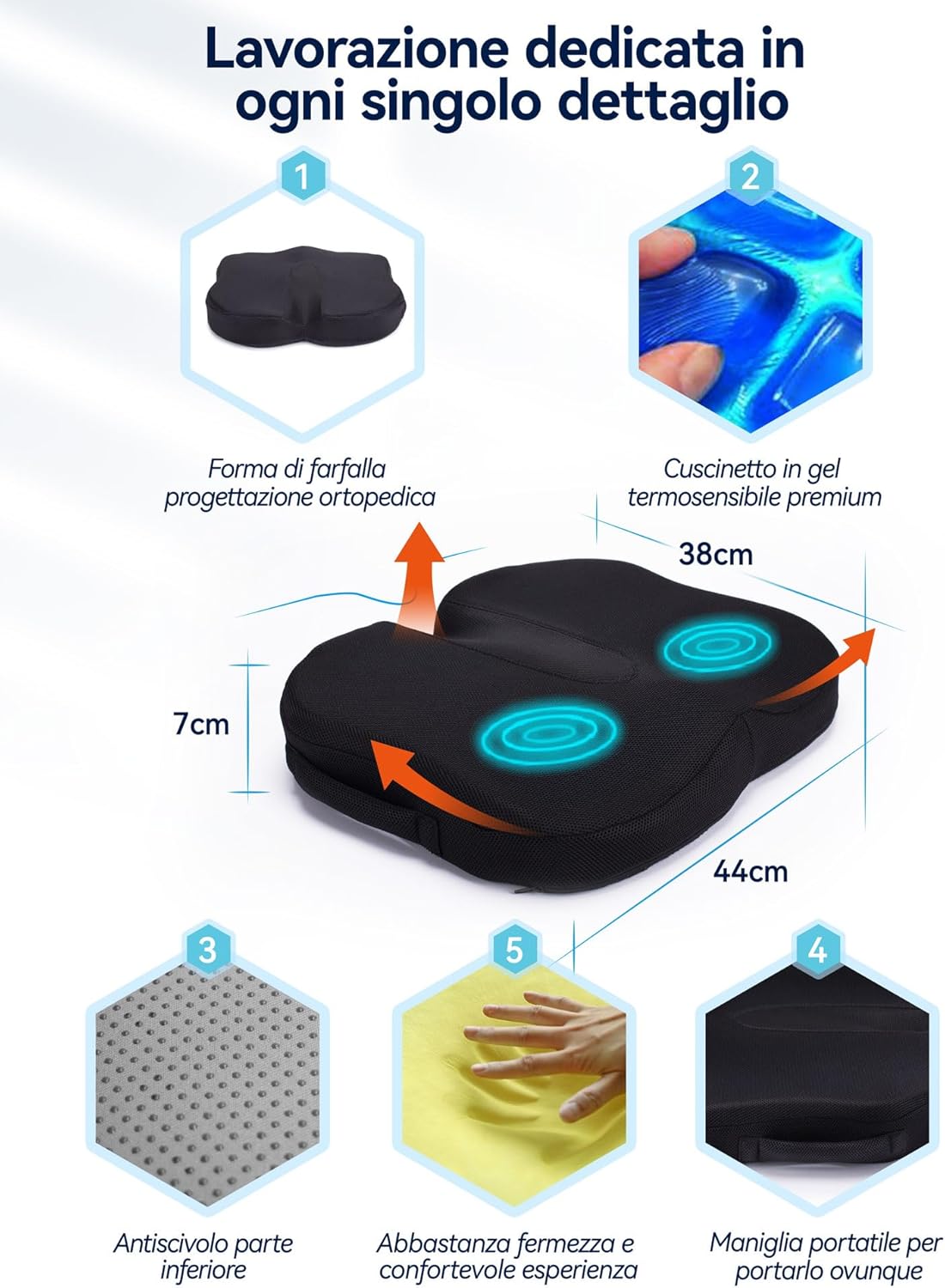 Detalle 2 de Travel Ease Cuscino Ergonomico 44x38x7 cm