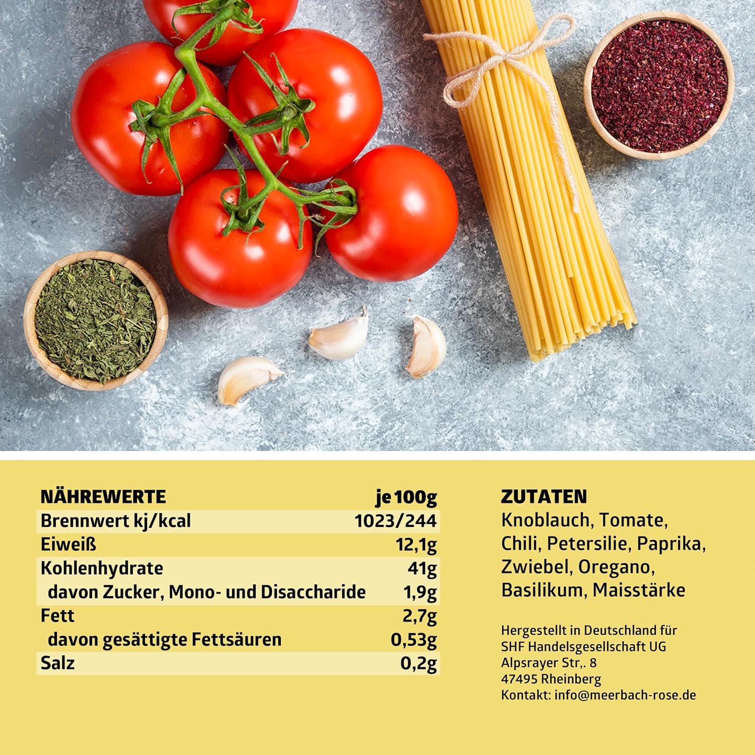 Detalle 2 de Aglio e Olio 250g – Mediterrane Gourmet Gewürzmischung für Pasta & Co.
