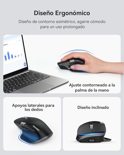 Thumbnail 2 de TECKNET Ratón inalámbrico 700 mAh
