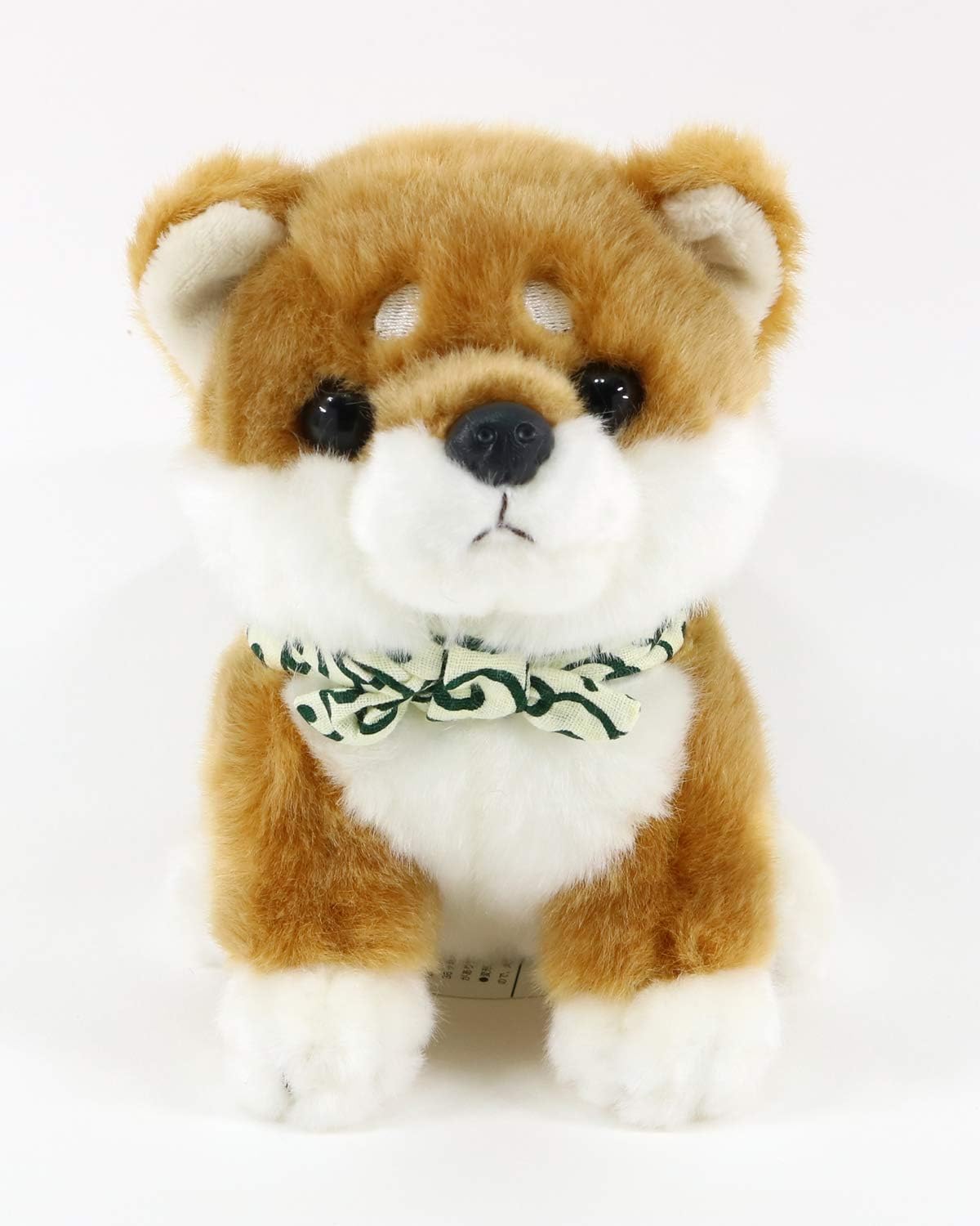 Detalle de YUGANG D0004N まめしば座りポーズのぬいぐるみ Sサイズ 唐草模様の風呂敷付き