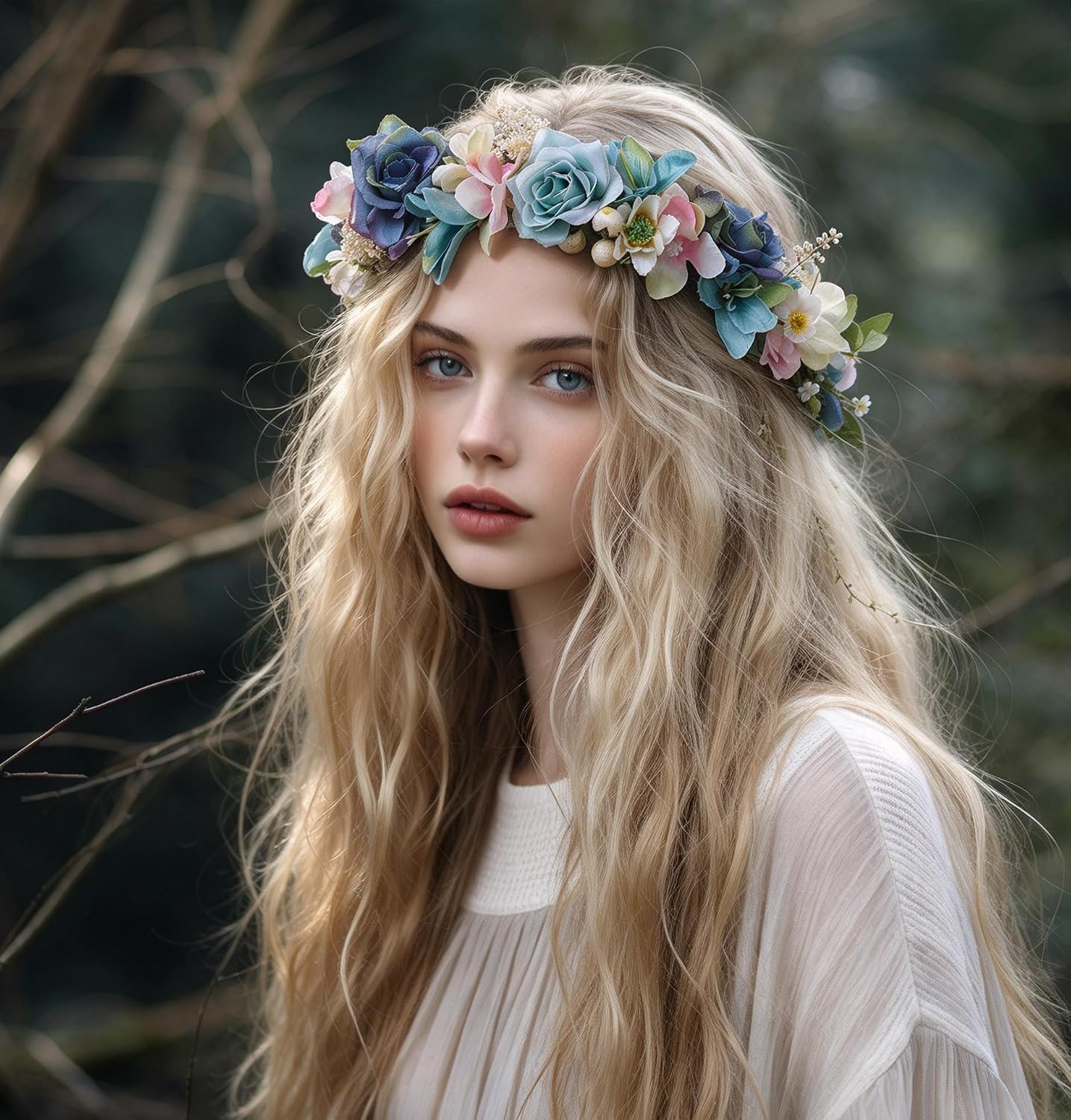 Detalle 2 de Vivivalue Flower Crown Headband, 17.8-Inch