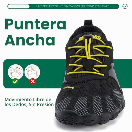 Detalle 2 de SAGUARO zapatillas barefoot minimalistas, zero drop, puntera ancha y suela de goma