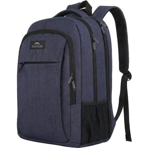 Detalle de MATEIN Mochila Portátil 17 Pulgadas – Antirrobo, Impermeable y Gran Capacidad para Trabajo, Viajes y Uso Diario