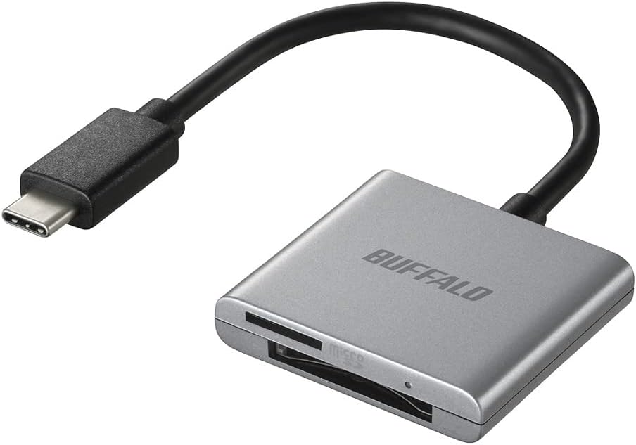 Detalle de バッファロー BSCR115U3CSV USB Type-Cカードリーダー SD・microSD対応
