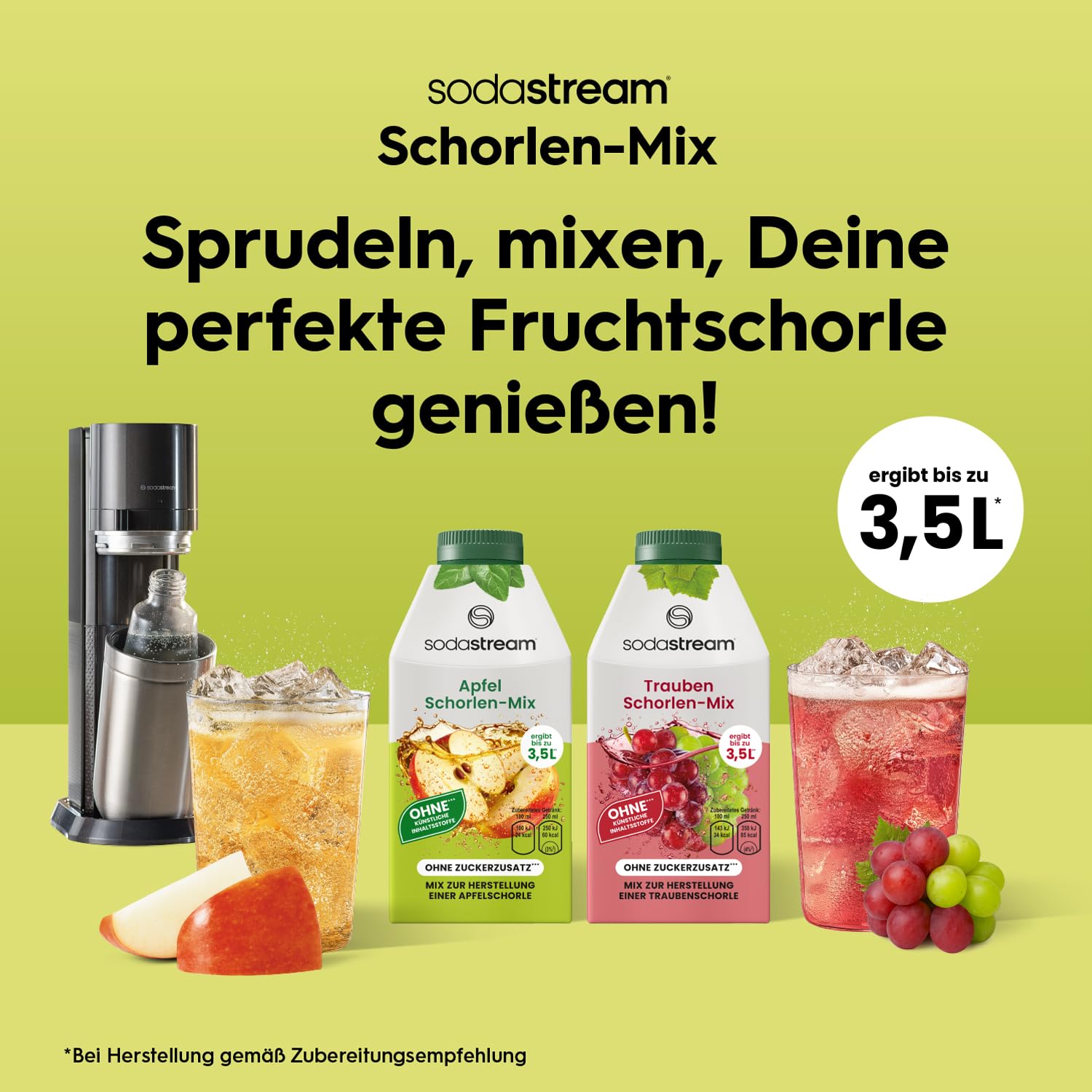 Detalle de SodaStream Trauben Schorlen-Mix 500 ml 🥤