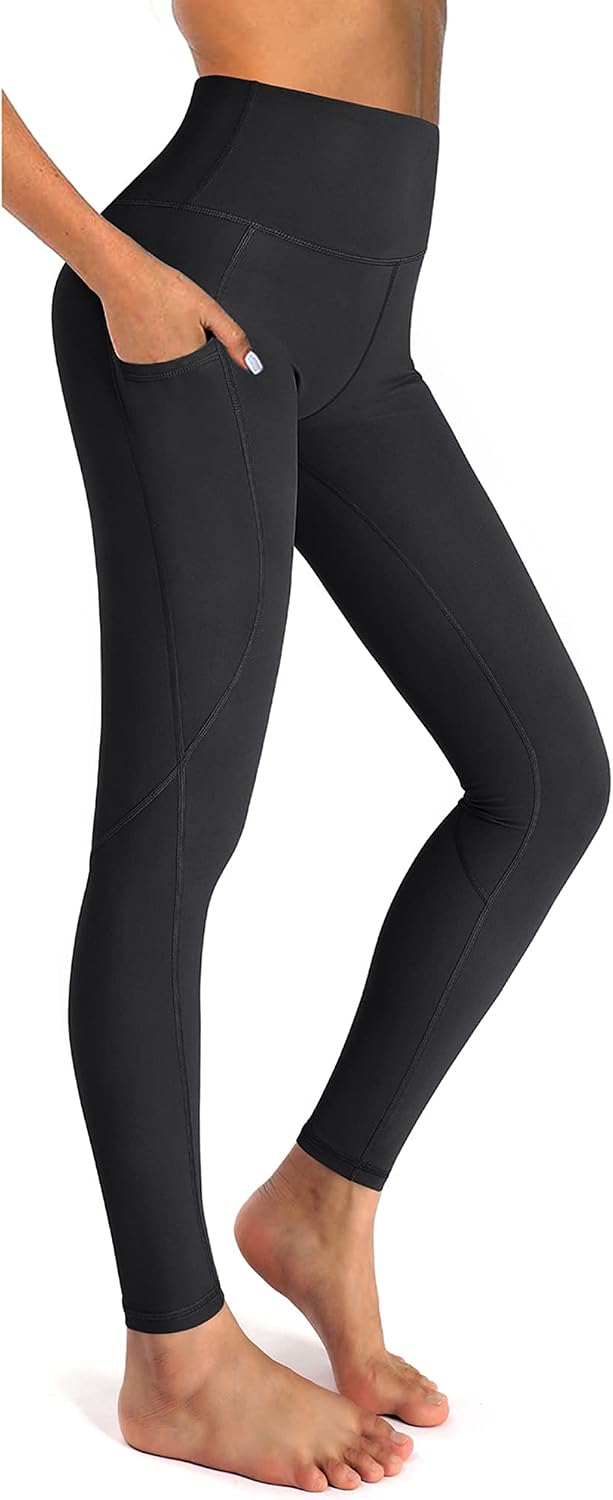 Detalle de OUGES Womens High Waist Yoga Pants with Pockets leggings