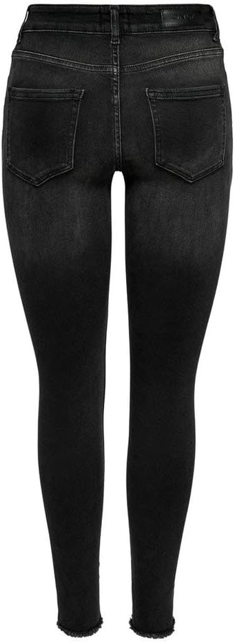 Detalle 2 de ONLY Women's Skinny Jeans, Black Denim, 27W / 34L