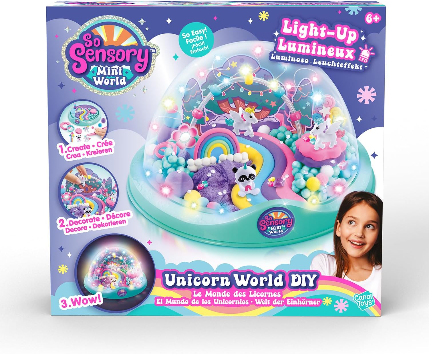 Detalle 2 de Canal Toys So Sensory Mini World – Świat Jednorożców DIY z kopułą i teksturami