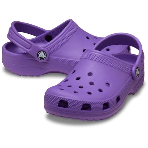Detalle de Crocs Classic Clog Kids, Purple, UK 13 – Lightweight Croslite with heel strap