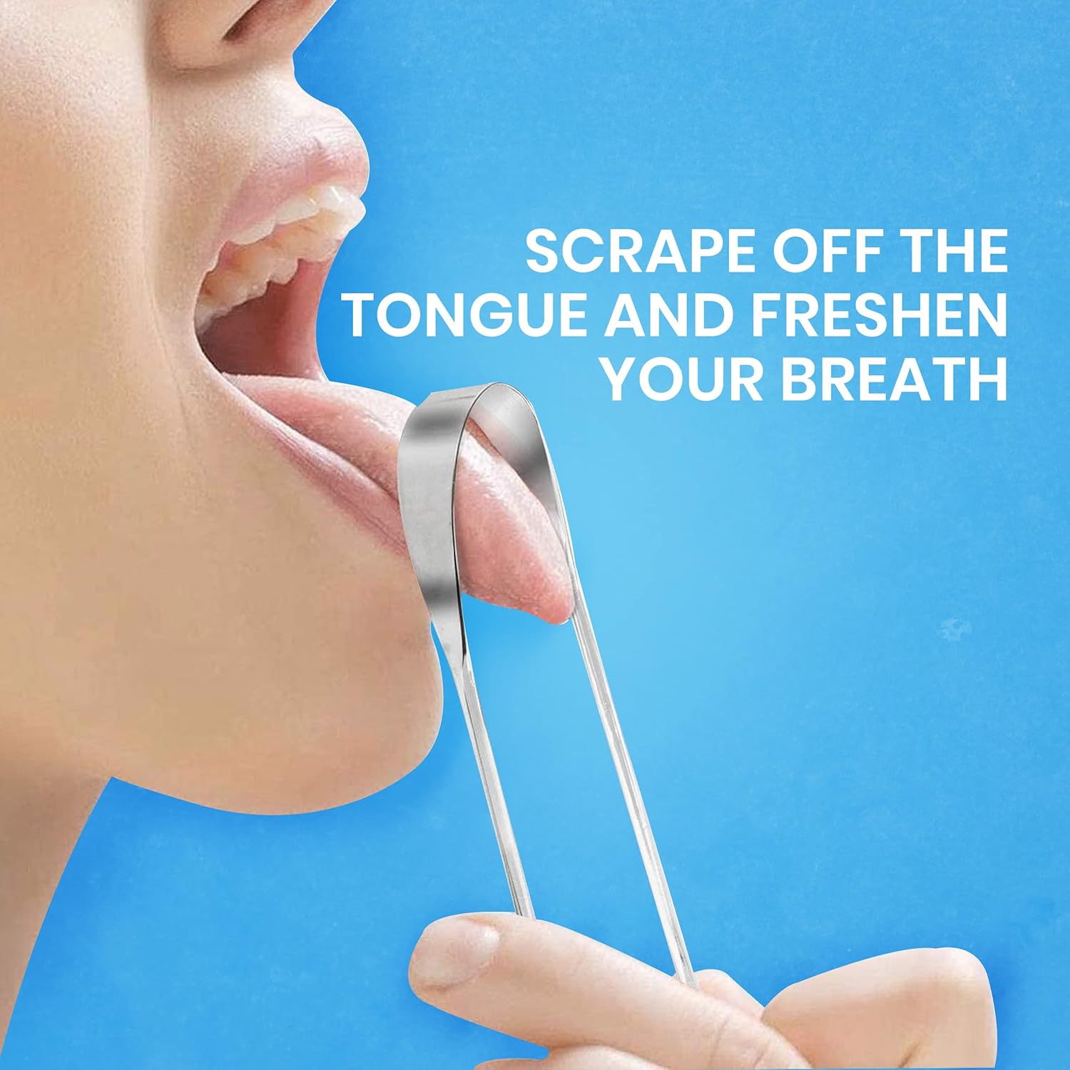 Detalle de HOKIN Tongue Scraper 2pcs stainless steel