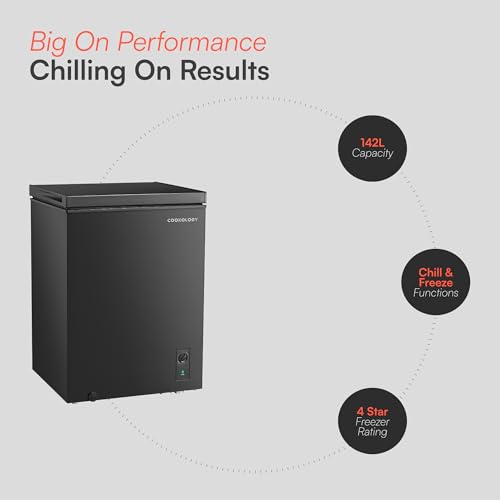 Thumbnail 3 de Cookology 142L Freestanding Chest Freezer - Adjustable Feet - Black