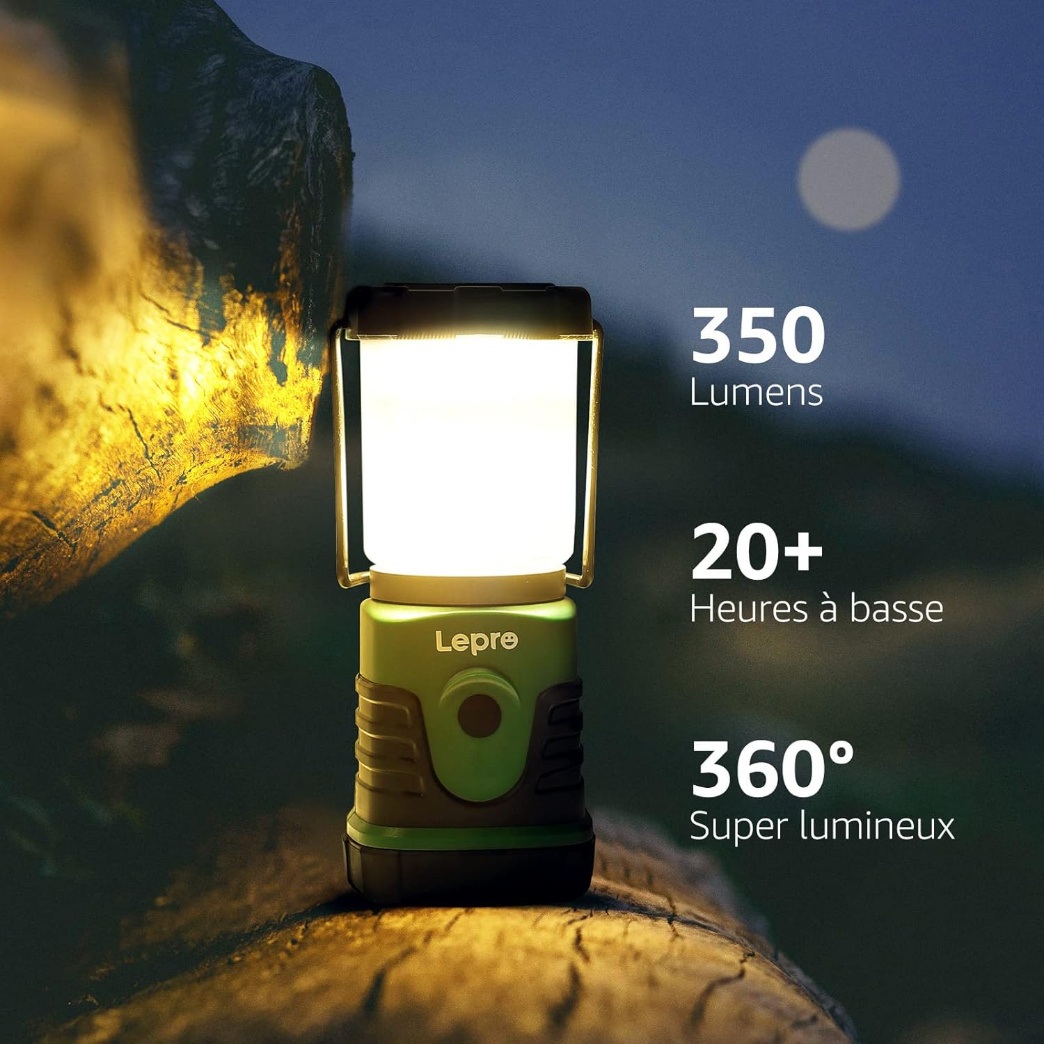 Thumbnail 2 de Lepro Mini Lampe de Camping portable 3 piles AA, 4 modes, IPX4 (2 pièces)