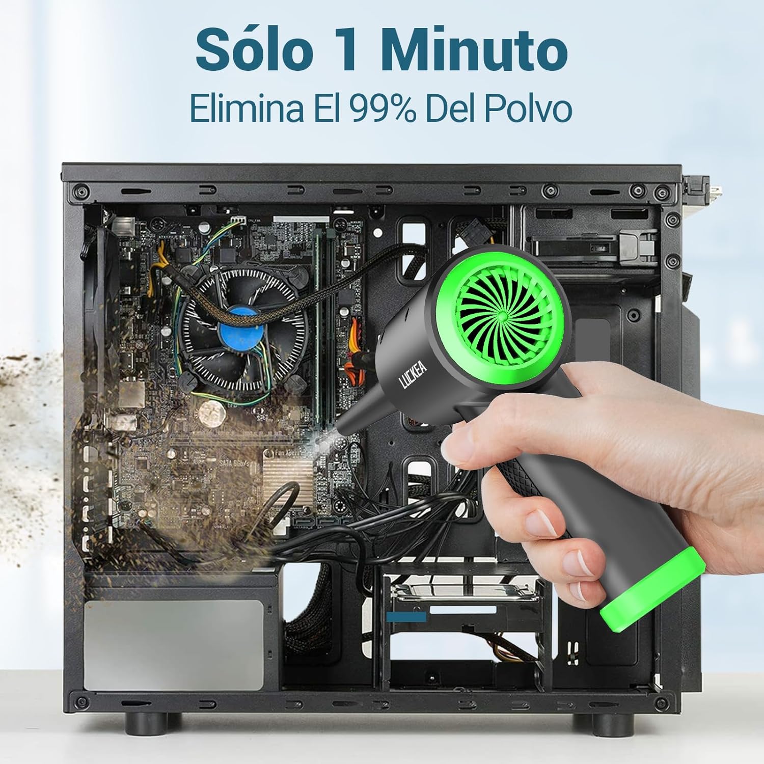 Detalle 2 de Aire Comprimido Limpieza PC — Soplador de Aire potente 3 velocidades