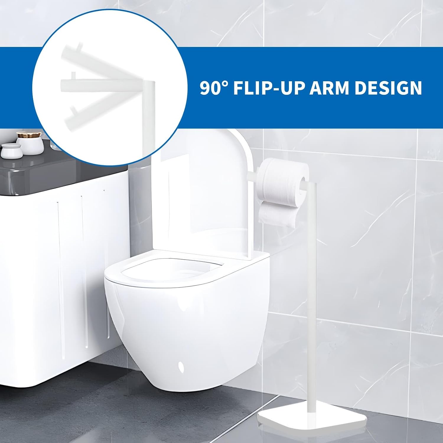 Detalle 1 de Stainless steel toilet roll holder for 6 rolls