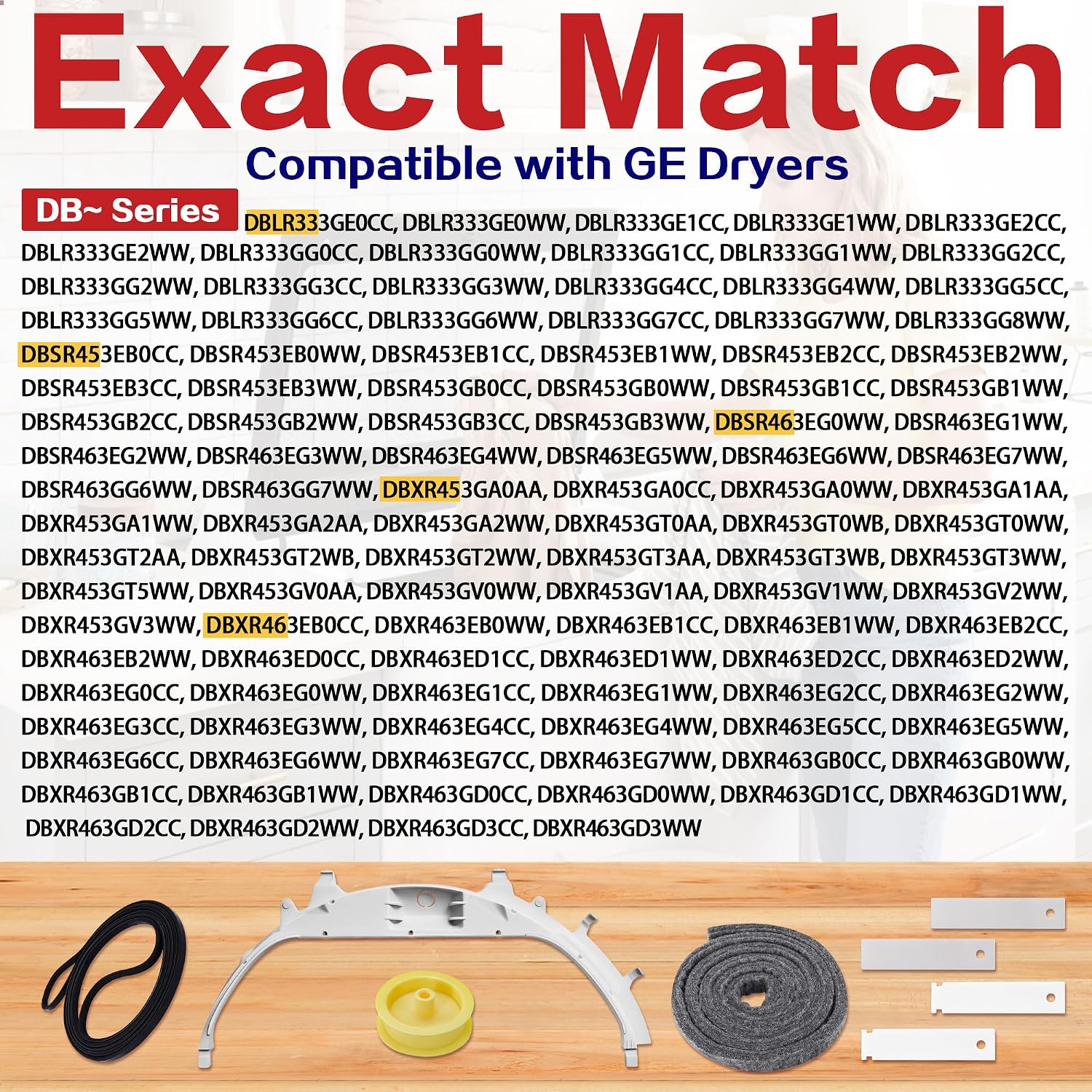 Thumbnail 5 de Surqia WE49X20697 Dryer Repair Kit with WE12X83 Idler Pulley and Belt