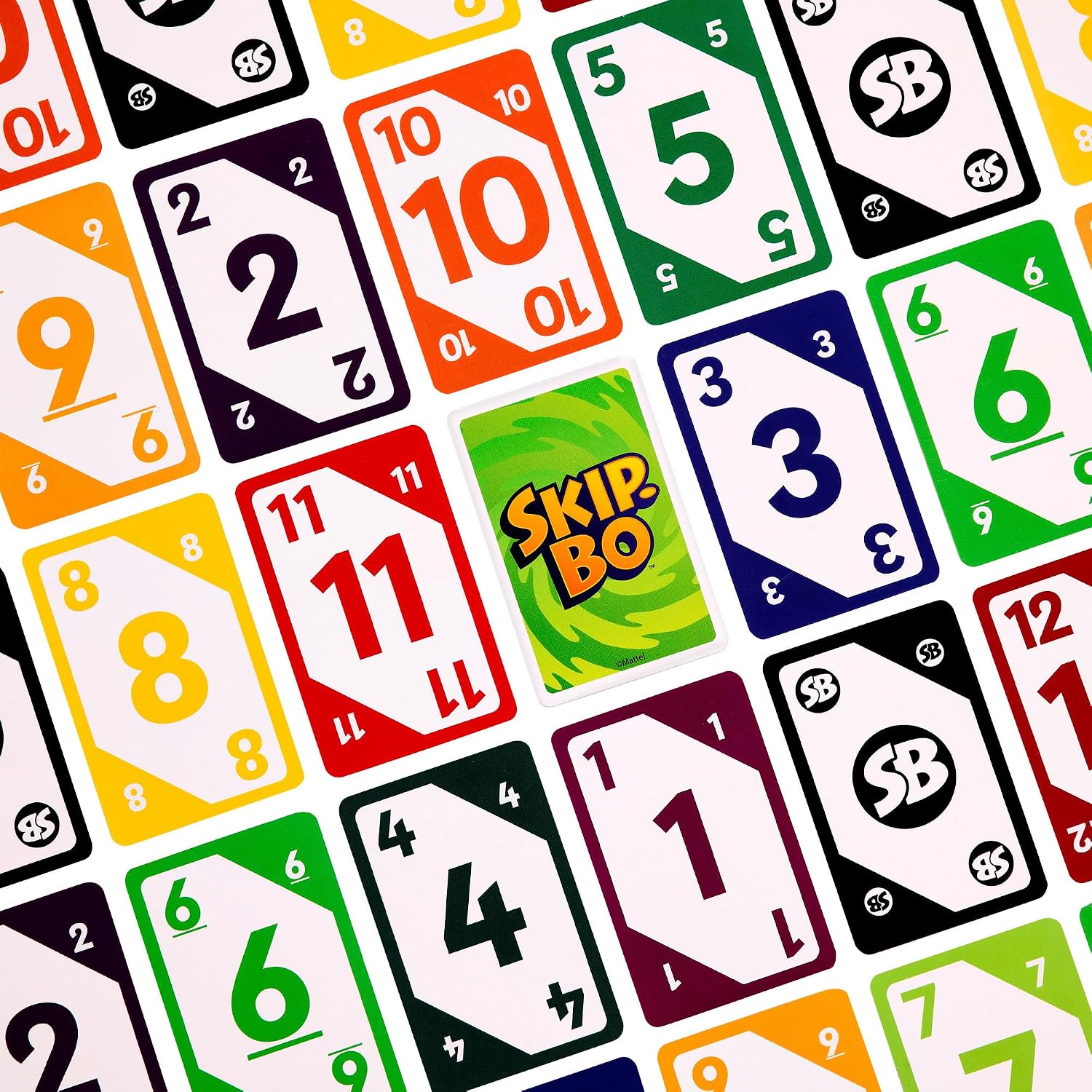 Detalle de マテルゲーム スキップ・ボー JMM20 カードゲーム 168枚、2~6人用・7歳以上