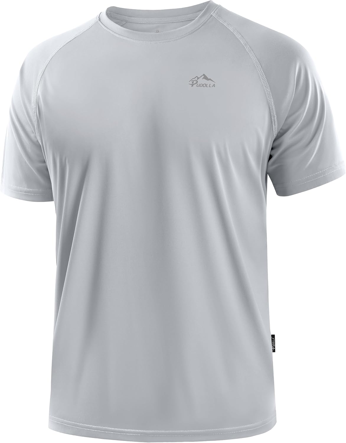Detalle de Pudolla Men's Rashguard: UPF 50+ Sun Protection, Quick-Dry Short Sleeve Shirts