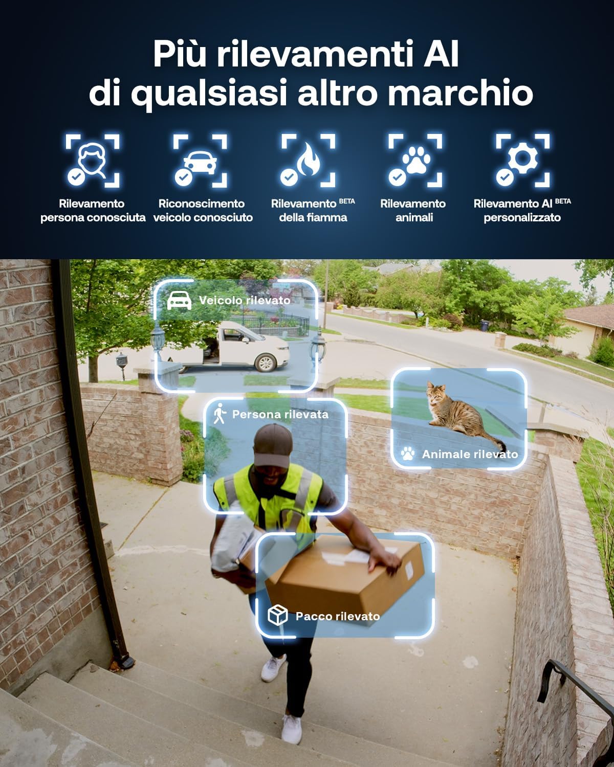 Thumbnail 2 de Arlo Pro 6 Telecamera WiFi esterna senza fili 2K+ HDR con visione notturna a colori e rilevamento AI