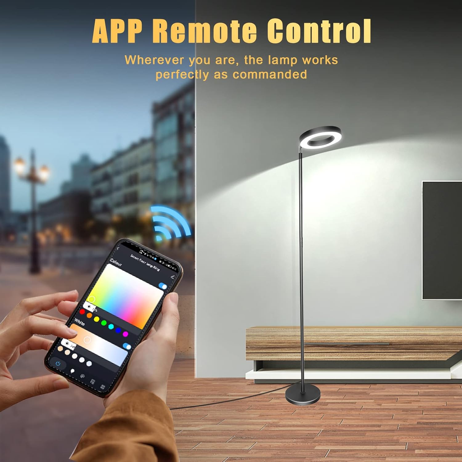 Thumbnail 5 de LED Stehlampe 42W Superhelle, RGBW Farbwechsel mit WLAN‑Smart‑Home, Doppelseitig, Musik‑Sync & Dimmbarkeit