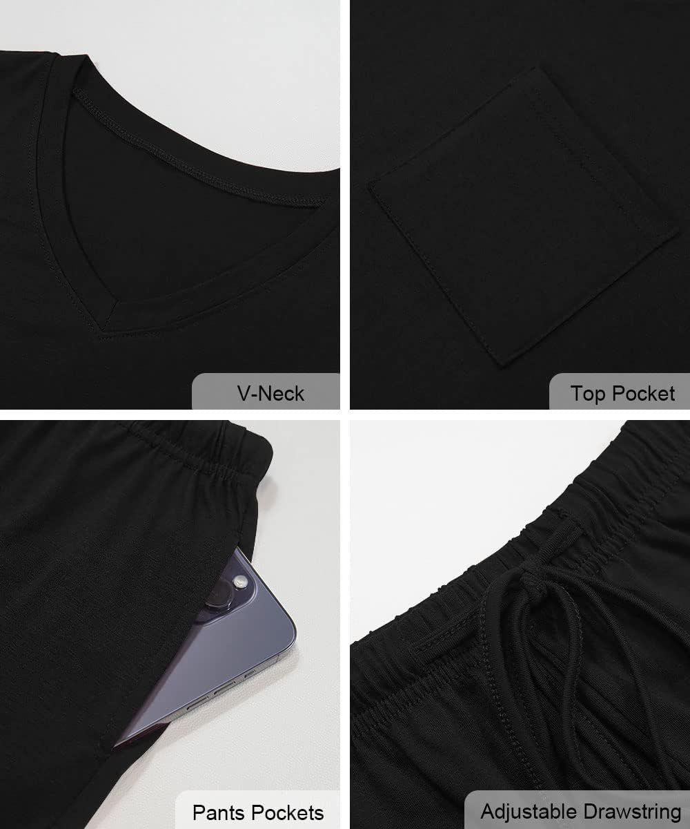 Detalle 1 de RUBZOOF V-Neck Pajama Set with Pockets