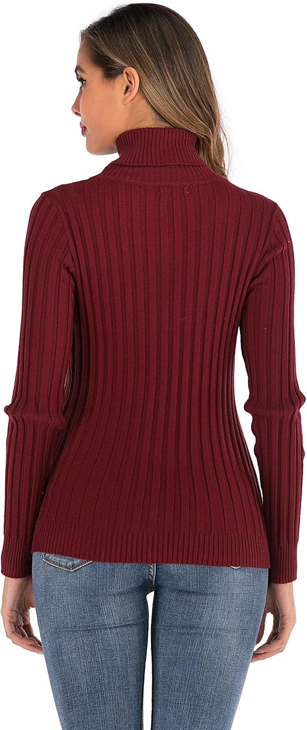 Thumbnail 5 de Yukiuiny Damen Rollkragenpullover Elegant Langarm – Gerippter Feinstrick, elastisch