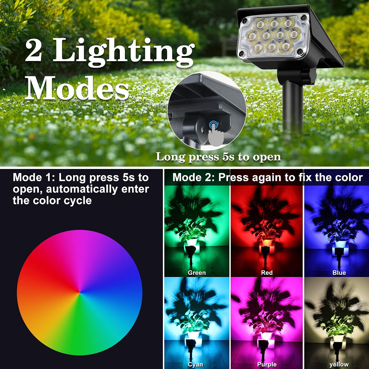Thumbnail 3 de NATPOW 20 LED RGB Solar Lights Pack