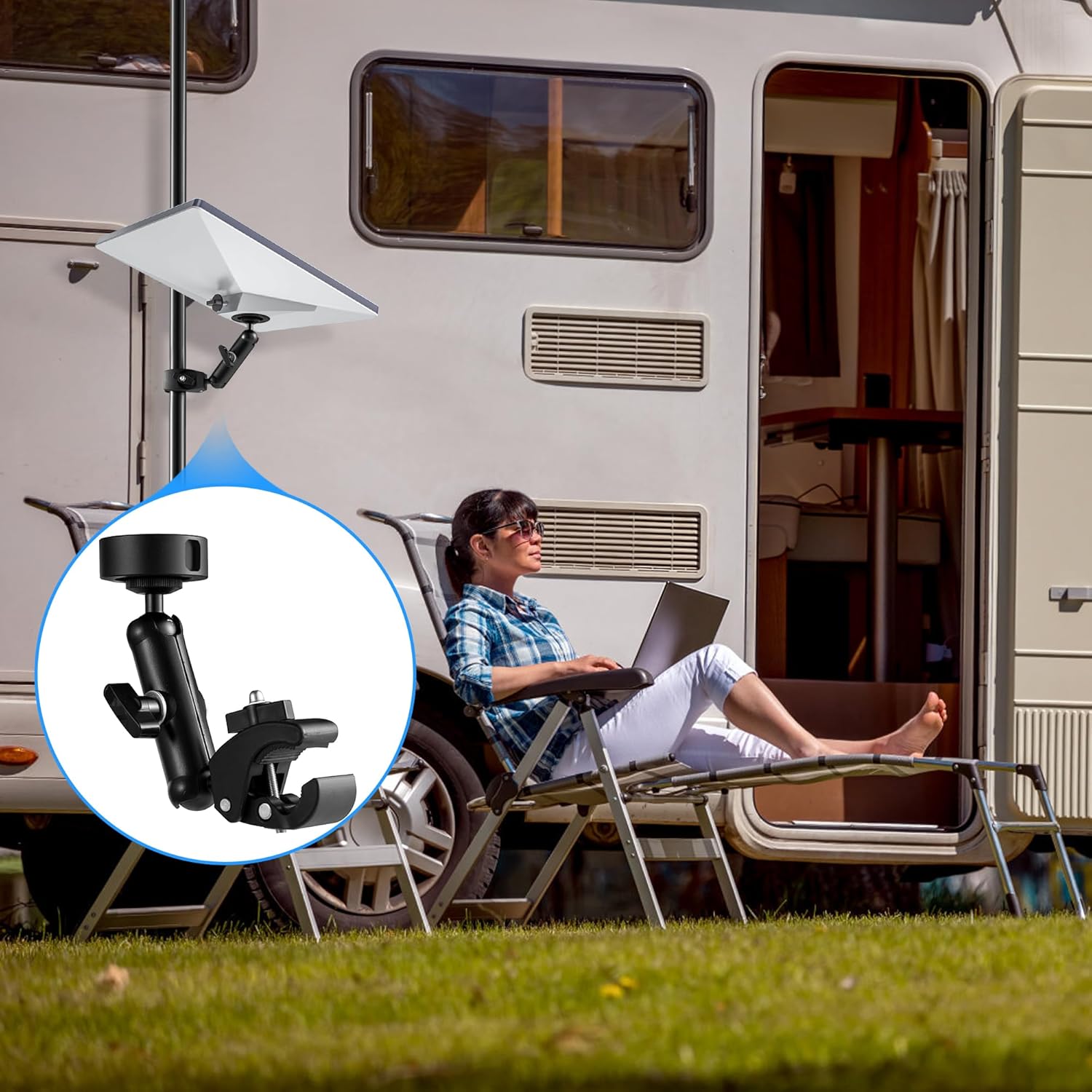 Thumbnail 6 de FIUTY Starlink Mini Clamp Mount 2-in-1: Versatile 2024–2026 Adapter Kit for RVs, Boats, and More