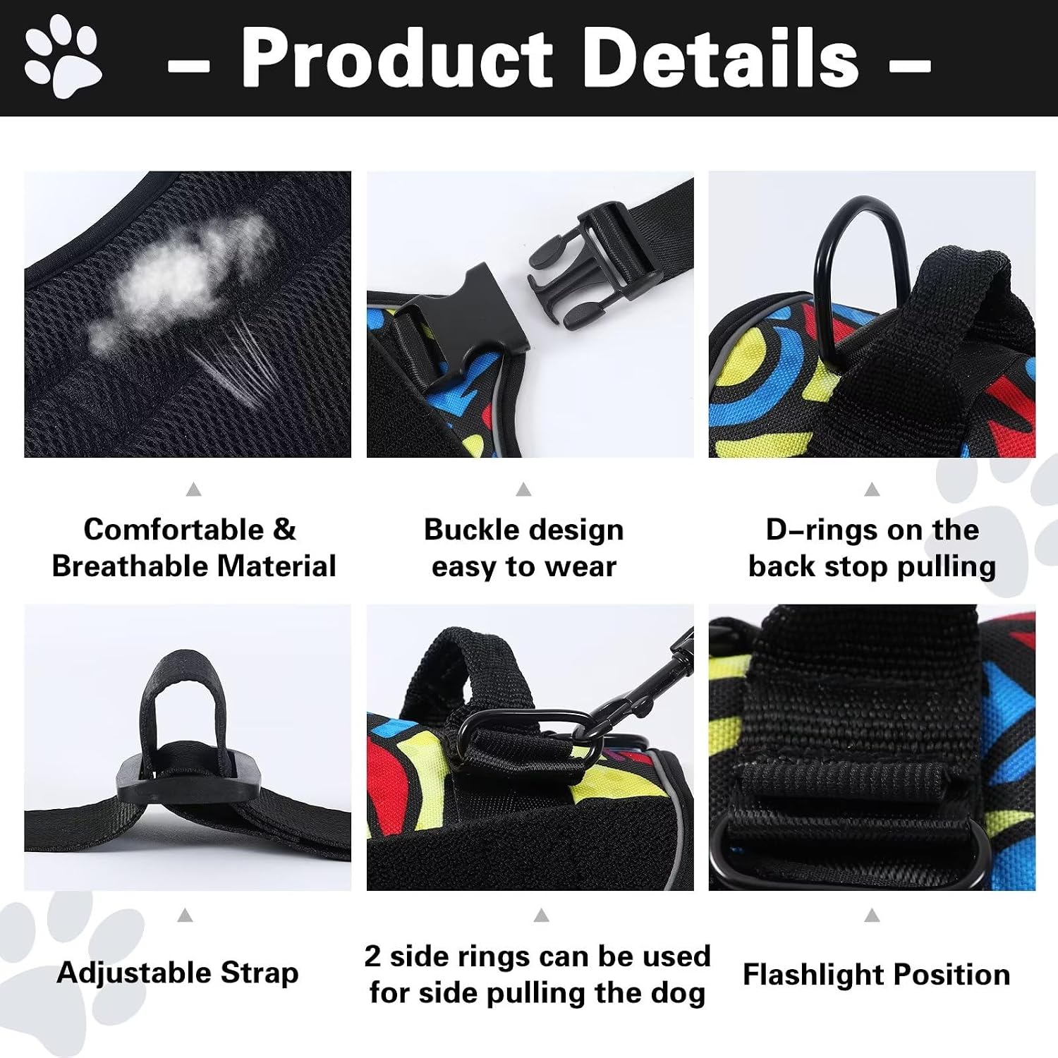 Detalle 2 de Belababy Service Dog Harness, L reflective