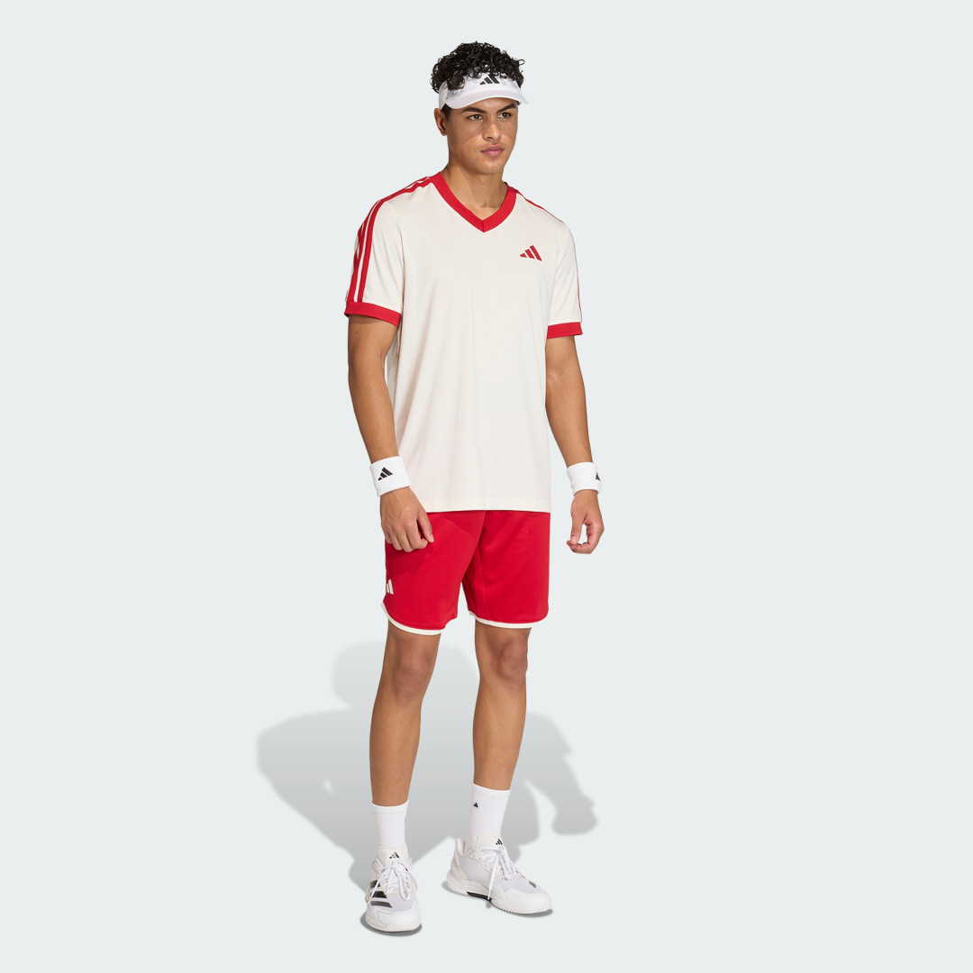 Detalle de Camiseta Tennis Classics de Adidas – color blanco