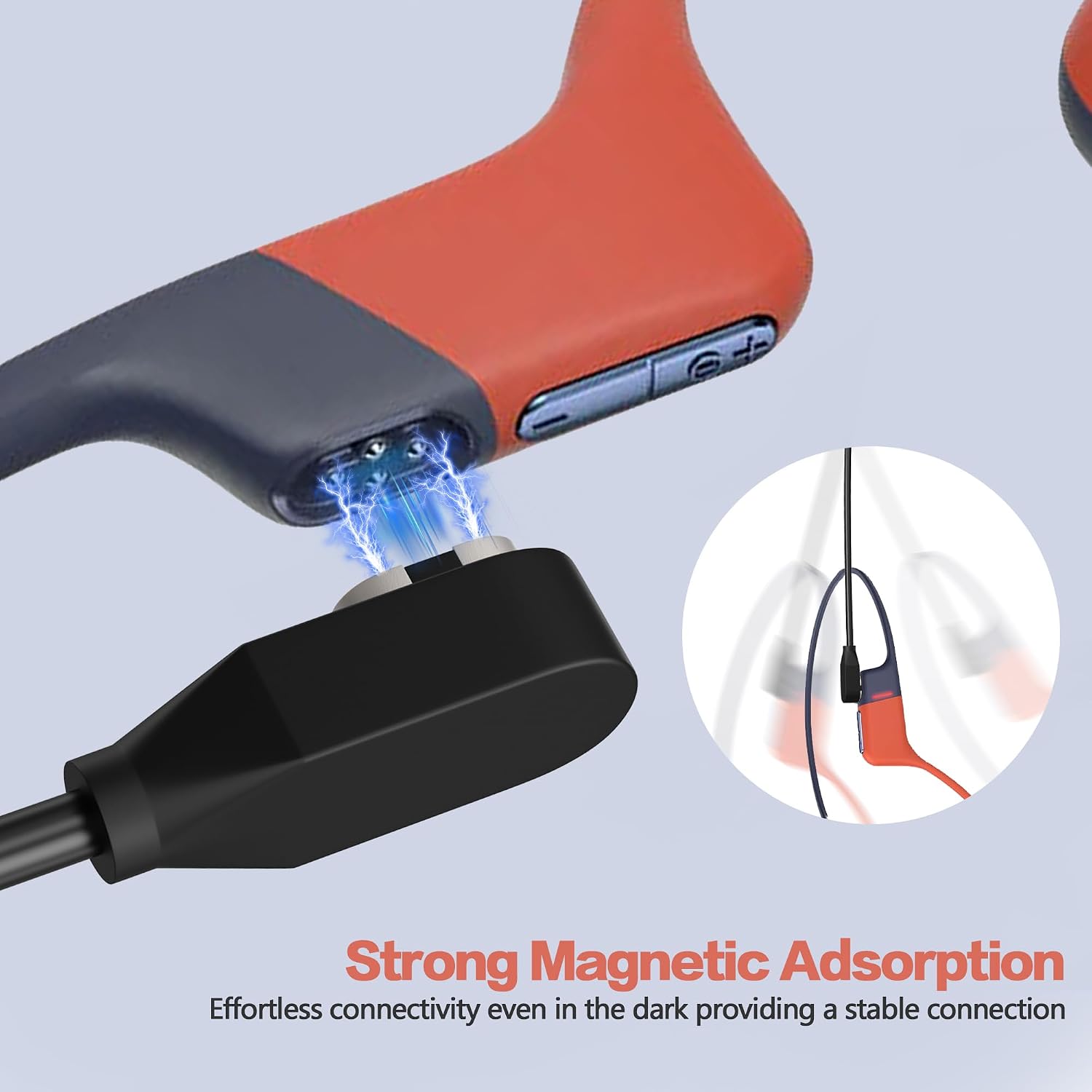 Detalle de AWINNER Magnetic Charging Cable for SHOKZ OpenSwim Pro S710