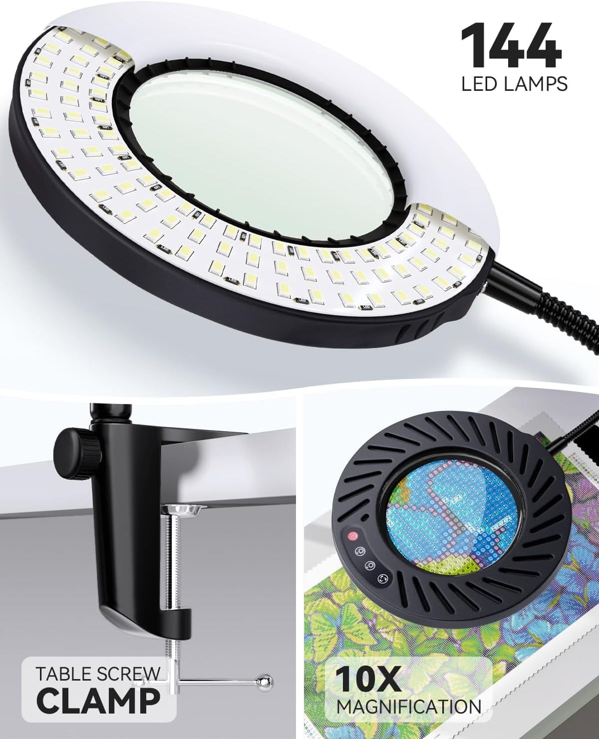 Detalle de ARTDOT 10X Magnifying Glass 5‑mode light 🔍