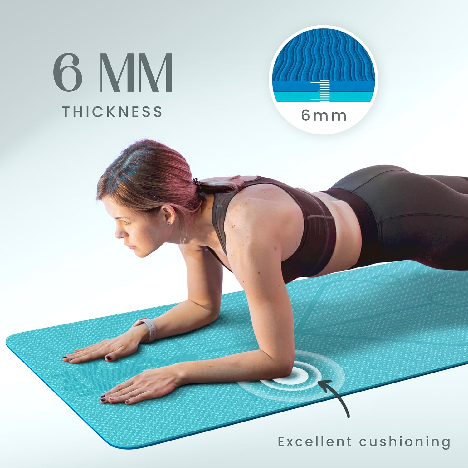Thumbnail 6 de Yogii Yoga Mat 6mm – Non-Slip TPE with Laser Alignment Guides