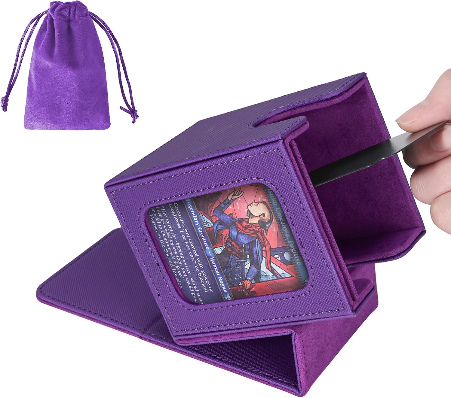Thumbnail 6 de AFIING Commander deck box for 100 cards