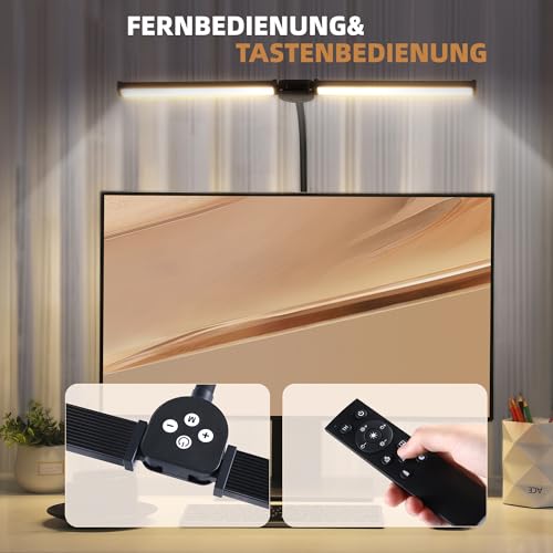 Detalle de LIBORA Lampe de Bureau LED à double tête – Noir