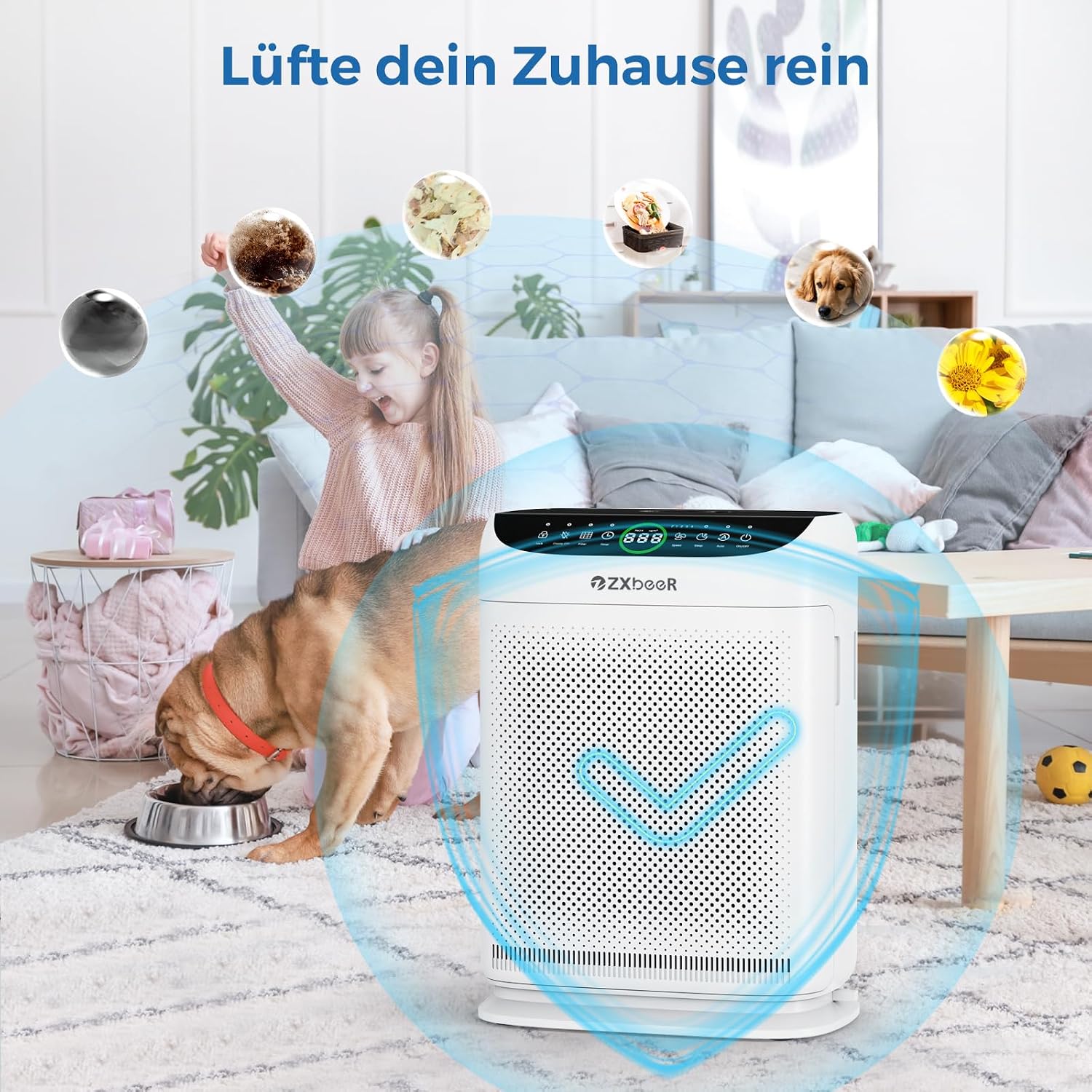 Thumbnail 6 de ZXBEER ZX001 Luftreiniger mit CADR 400 m³/h
